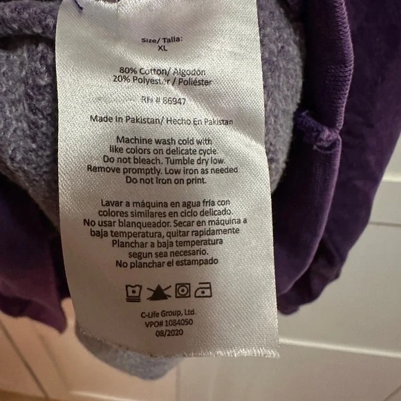 Sz XL Purple Rugrats Hoodie - Reptar, Tommy, Chuckie, Phil, Lil, Susie, Angelica - Picture 8 of 10